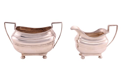 Lot 442 - A silver two-handled sugar bowl and matching...