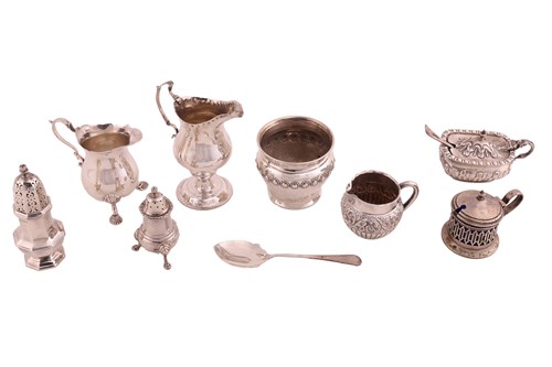 Lot 428 - A small agglomeration of silver, including a...