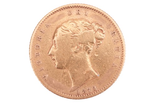 Lot 73 - Victoria Half Sovereign, young head, shield...