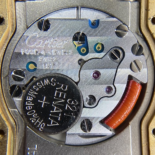 Lot Cartier 18ct Gold Tank Divan Wrist Watch...
