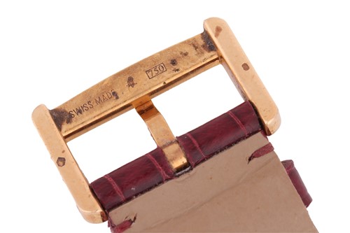 Lot Cartier 18ct Gold Tank Divan Wrist Watch...