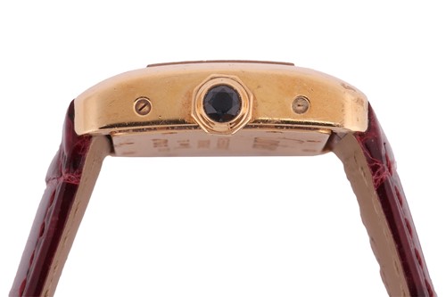 Lot Cartier 18ct Gold Tank Divan Wrist Watch...