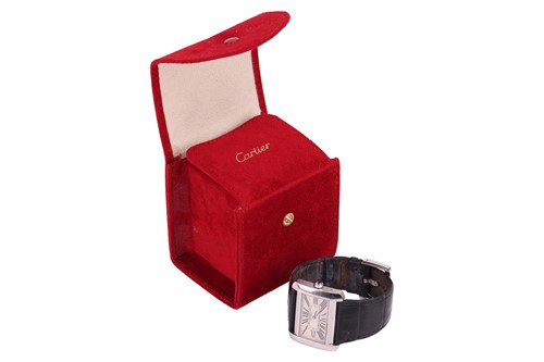 Lot Cartier Tank Divan Wrist Watch Reference: 2600...