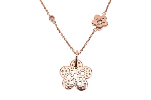 Lot Boodles - a diamond-set "Blossom" pendant on...