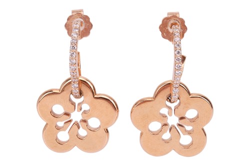 Lot Boodles - a pair of "Blossom" drop earrings in...