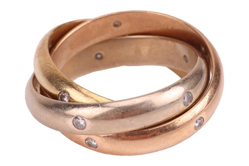 Lot 207 - Cartier - a diamond-set trinity ring in 18ct...