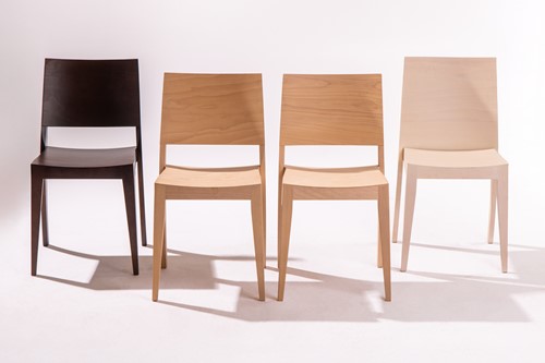 Lot A set of three dining chairs, by Benchmark...