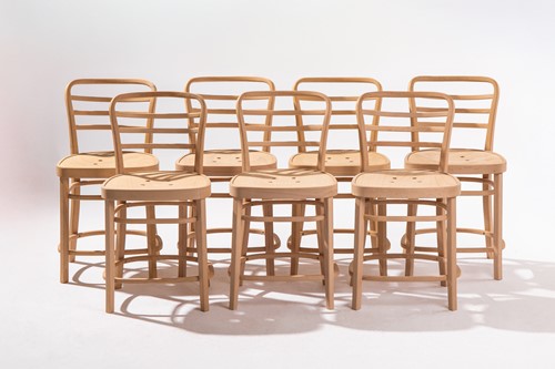 Lot Seven Thonet style bentwood dining chairs, for...