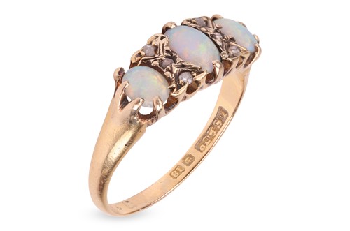Lot An early 20th century gold, opal and diamond...