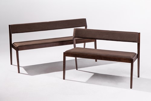 Lot Two graduated 'Burberry' benches, made for...