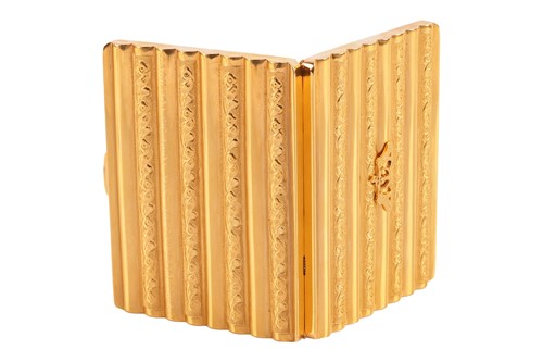 Lot 353 - A Brunei cigarette case, of reeded rectangular...