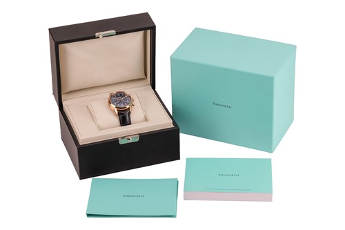 Lot 354 - Tiffany & Co 18ct Rose Gold CT60 Chronograph...