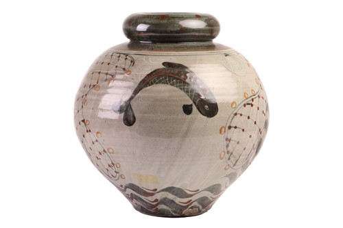 Lot 23 - David Frith Denbigh Pottery, a large globular...