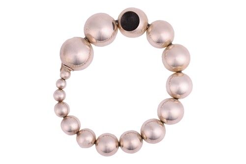 Lot Georg Jensen - a silver 'Cave' bracelet,...