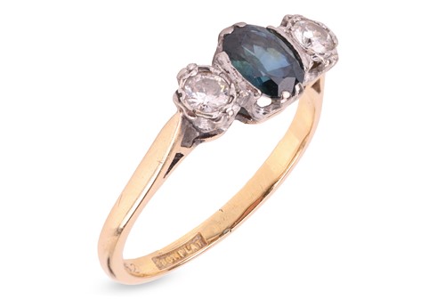 Lot 284 - A mid 20th century sapphire and diamond...