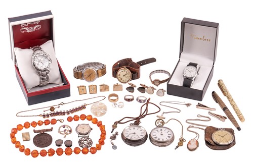 Lot 24 - A collection of jewellery and watches to...