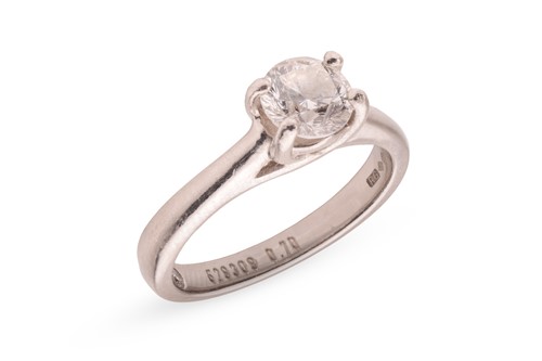 Lot 13 - A diamond solitaire ring, comprising a round...