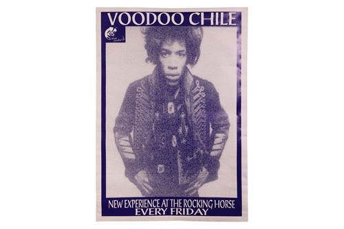 Lot 87 - Jimi Hendrix: a large poster printed by...