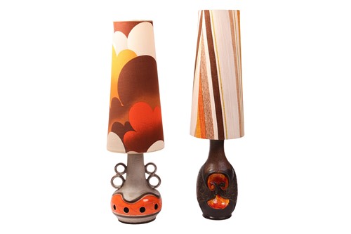 Lot 168 - Two floor-standing West German 'lava' lamps...