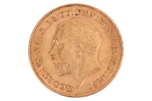 Lot 67 - A 1912 George V half sovereign, obverse bare...