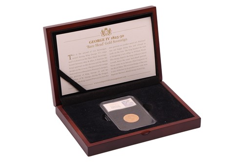 Lot 80 - A George IV 'Bare Head' sovereign, 1825-1830,...
