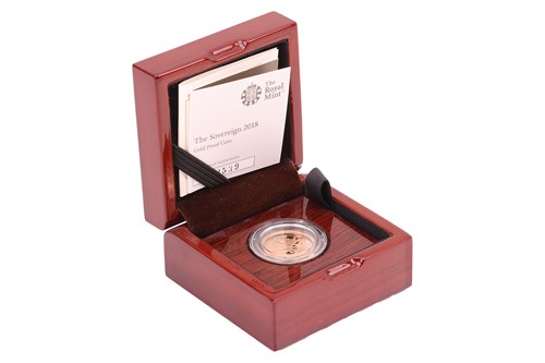 Lot 85 - A QEII 2018 Proof Sovereign, in capsule, with...