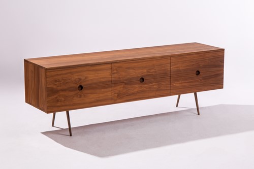 Lot An OVO American black walnut six-drawer...