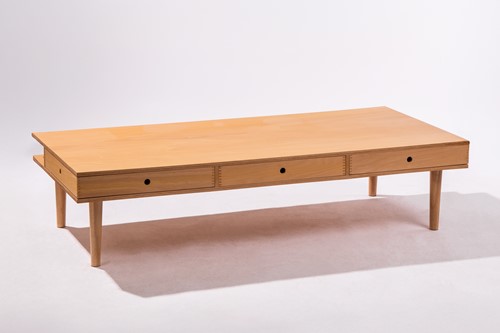 Lot Terence Conran: a low coffee table, beech...