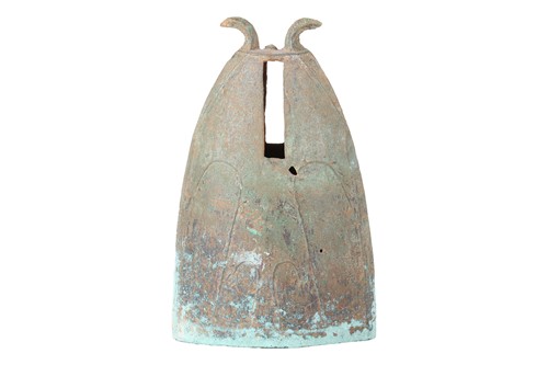Lot Dong Son Culture: a patinated bronze hanging...
