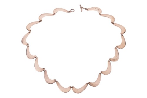 Lot 346 - Georg Jensen - a Boomerang link necklace,...