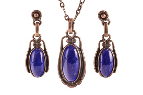 Lot 343 - Georg Jensen - a Pendant and Earrings of The...