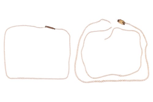 Lot 49 - A two-row seed pearl necklace; the slightly...