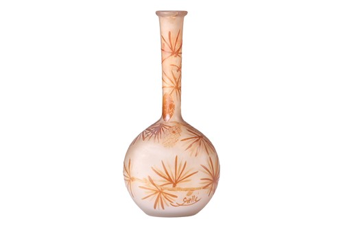 Lot An early 20th-century Gallé glass vase, with...
