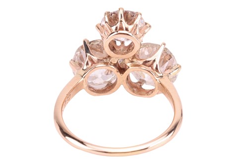 Lot 336 - A three-stone diamond ring, with an estimated...