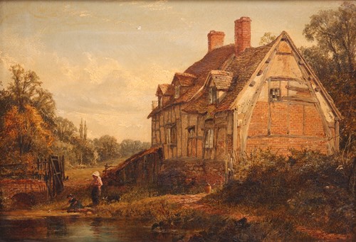 Lot 45 - David Bates (British 1840/41-1921) Cottage...