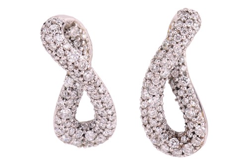 Lot 342 - Georg Jensen – A pair of diamond-set infinity...