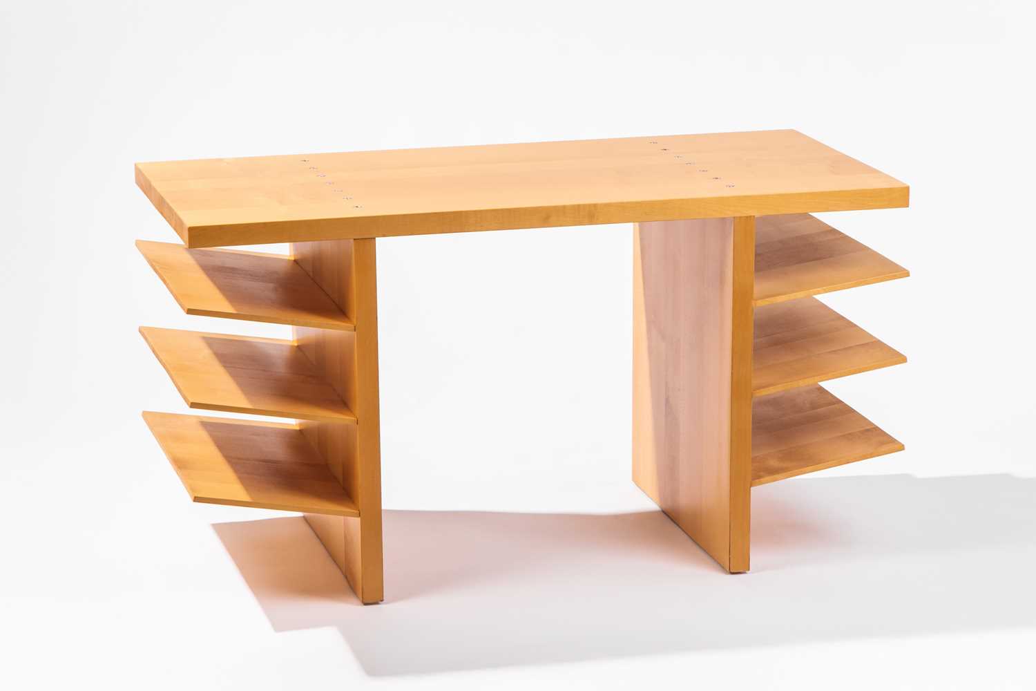 Lot 69 - Terence Conran: a solid sycamore desk,...