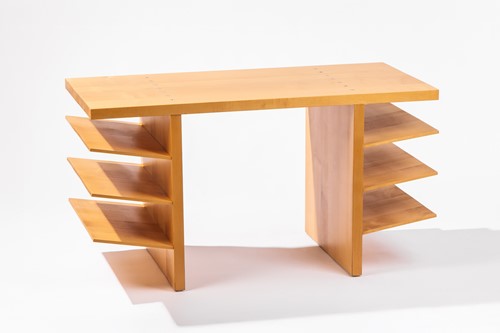 Lot 69 - Terence Conran: a solid sycamore desk,...