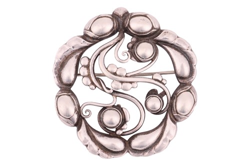 Lot Georg Jensen - a ‘Moonlight Blossom’ brooch,...