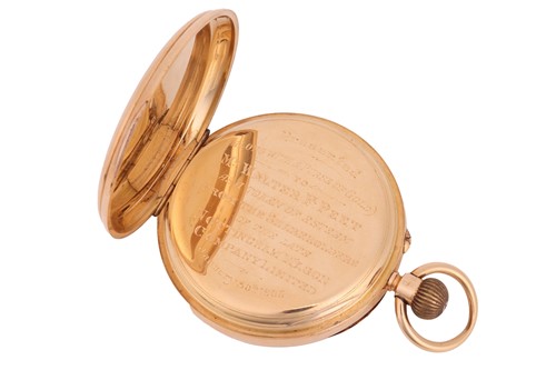 Lot Pearce & Sons – An 18ct Gold open-face pocket...