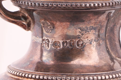 Lot 434 - A Victorian Grecian revival three-piece tea...