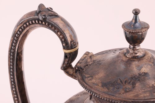 Lot 434 - A Victorian Grecian revival three-piece tea...