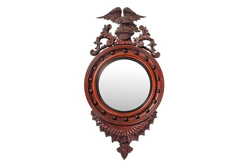 Lot An early 19th century mahogany convex wall...