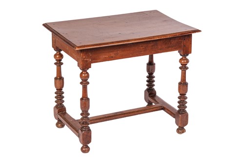 Lot A 19th-century French field walnut side table...