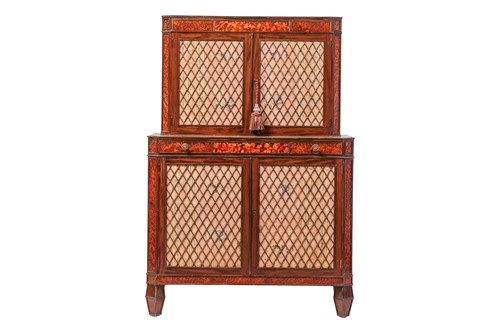 Lot A Regency and later secretaire chiffonier,...