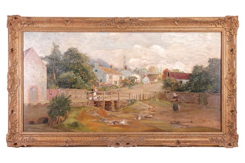 Lot 8 - British School (19th century), Figures at a...