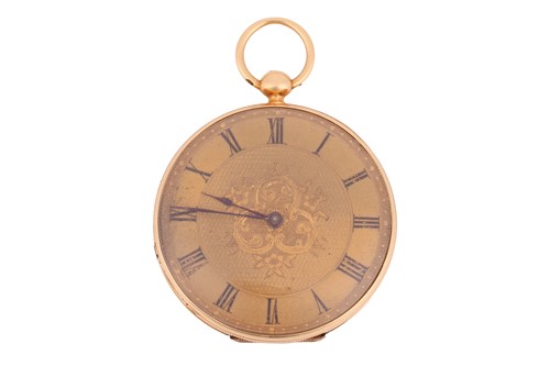 Lot Adam Thomson - An ‘18K’ open-face pocket watch...