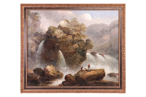 Lot 42 - British School (19th century), Fishermen by...