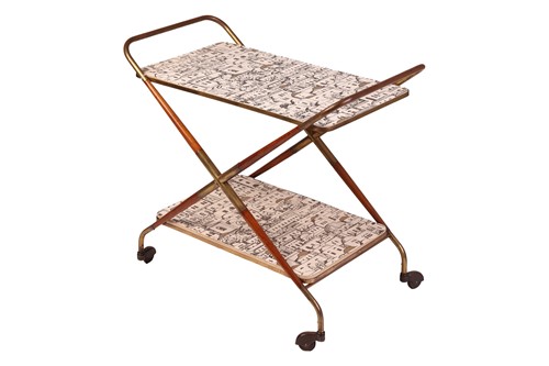 Lot A 1960s Piero Fornasetti 'Butterfly' bar cart,...