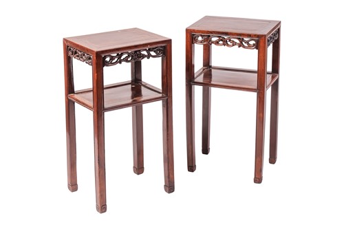 Lot A pair of Chinese Hongmu companionable...